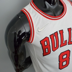 75 ANOS - Camisa Chicago Bulls 2021 Silk - Lavine 8, Jordan 23, DeRozan 11, Rodman 91 na internet