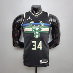 Camisa Milwaukee Bucks Silk - Antetokounmpo 34, Lillard #0