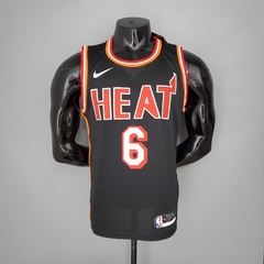 Camisa Miami Heat Silk 2018 - Wade 3, James 6 - Wide Importados