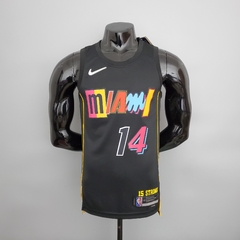 75 ANOS - Camisa Miami Heat Silk - Butler 22, Herro 14 na internet