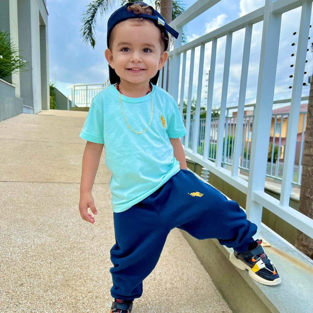 Calça Moletom Infantil Flanelado Roupa Criança Menino Menina - 8041