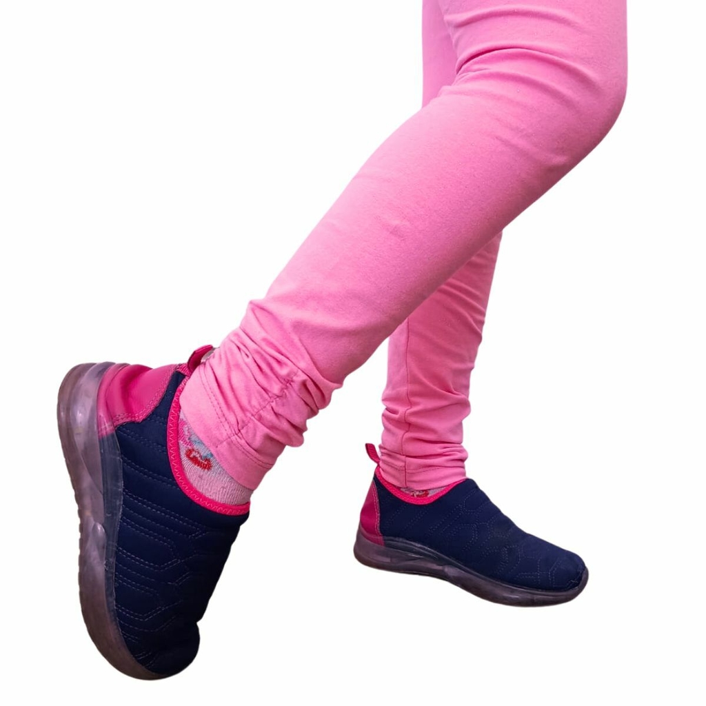 Calça Legging Infantil Com Glitter Rosa Escuro?