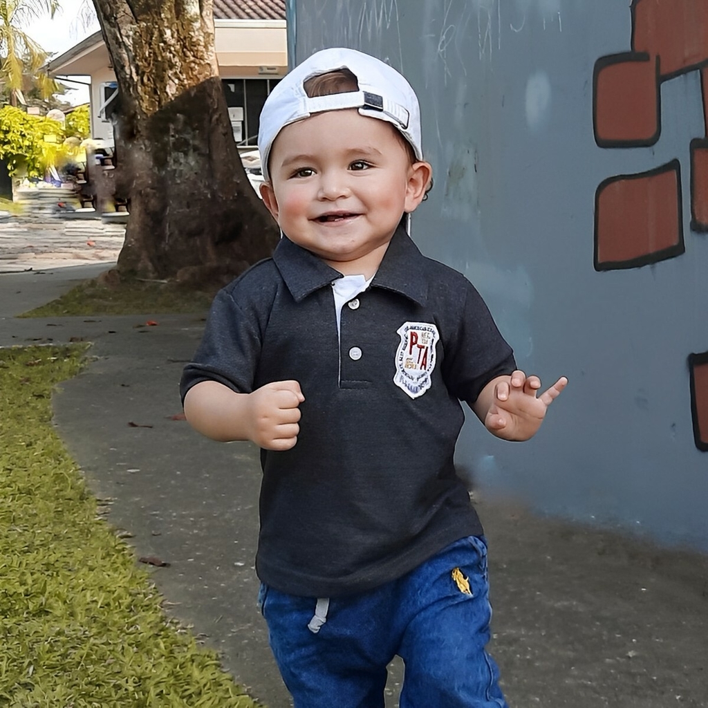 Camisa Gola Polo Bebê e Infantil com Bordado Tecido Piquet - 5104