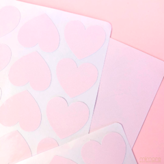 30 Adesivos coração Rosa 3x3cm - comprar online