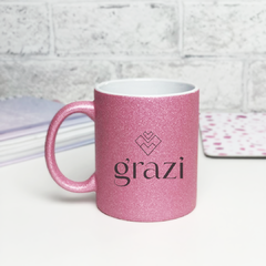 Caneca Glitter Rosa - Personalizada - comprar online