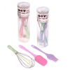 Set Utensilios pastel x3 | Batidor + espátula + Pincel