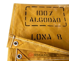 LONA ENCERADO PARA CAMINHÃO - 100% ALGODÃO - FIO Nº 08 - IMPERMEÁVEL - C/ HIDROREPELÊNCIA - MED. 10X2.50