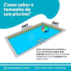 Tela De Proteção Para Piscina 9X5 - ORMANDES COMERCIO DE ENCERADOS E CORDAS