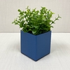 Vasinho azul perolado com folhas verdes