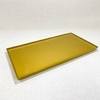 Bandeja Resina Cristal Dourado Retangular 14x28