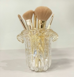 Vaso Murano leque cristal com pó de ouro 24k - comprar online