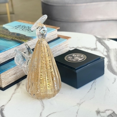 Anjo Murano cristal com pó de ouro 24k - comprar online