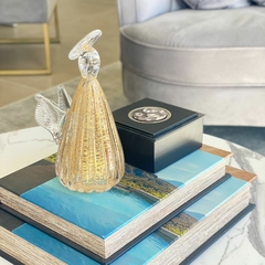 Anjo Murano cristal com pó de ouro 24k na internet