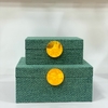 Conjunto Caixas Verde com Dourado