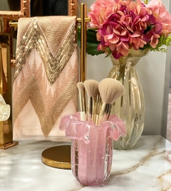 Murano fiori rosa chiclete com pó de ouro 24k na internet