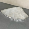 Bandeja Pedra Natural quartzo branco com borda prata 31x24