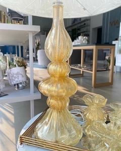 Abajur em Murano com pó de ouro 24k cristal - comprar online