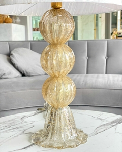 Abajur em Murano com pó de ouro 24k Three cristal - comprar online
