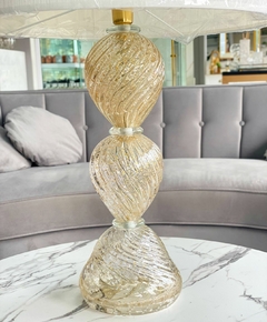 Abajur em Murano com pó de ouro 24k Ovale cristal - comprar online