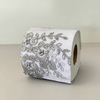 Capa de papel higiênico renda luxo prata flores e Ramos pedraria