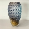 Vaso de Murano diamante azul Oxford G com pó de ouro 24k
