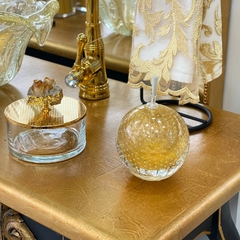 Lamparina cristal com pó de ouro 24k - comprar online