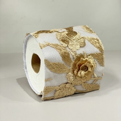 Capa de papel higiênico Ramos e flores 3D