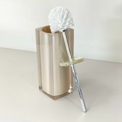 Porta escova Sanitária em resina Cristal marfim com cromado - comprar online