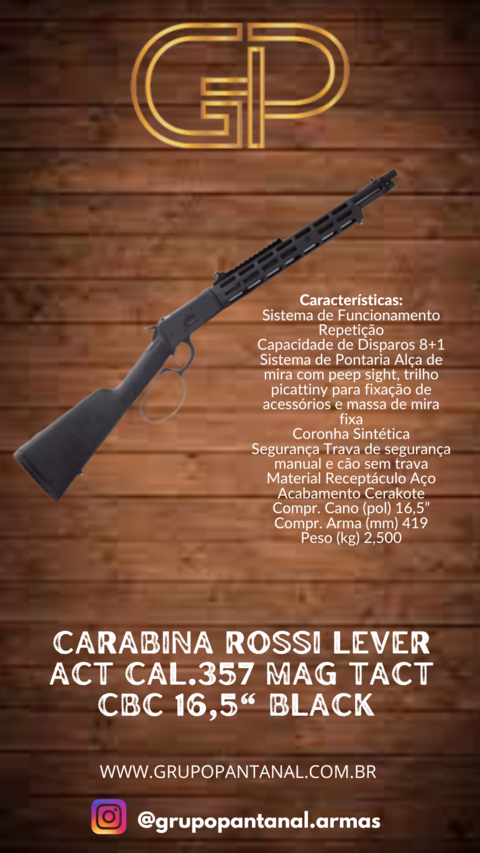 Carabina Puma .357 Magnum 20 Inox - Taurus - Beartac
