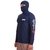 Camiseta Ninja Fishing Co. com Capuz e Proteção 50upf Azul Marinho