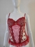 CORSELET MLEV EM RENDA ARRASTAO VERMELHO M