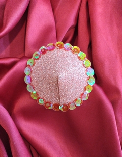 Pasties redondas glitter rosa y lentejuelas tornasoladas - comprar online
