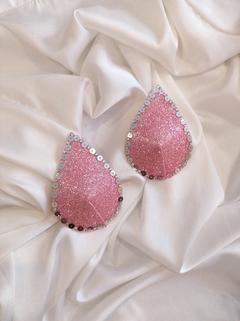 Pasties gota glitter rosa, lentejuelas y strass en internet