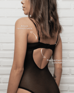 Body de Tule Preto - loja online