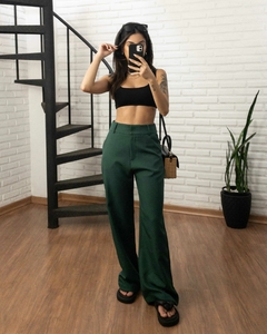 Calça Pantalona Alfaiataria Verde - Babiwood | Moda feminina estilosa, versátil e atemporal
