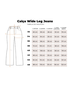 Imagem do Calça Wide Leg Jeans Escura