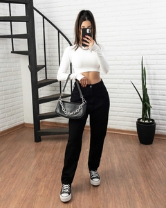 Cropped Manga Longa Branco