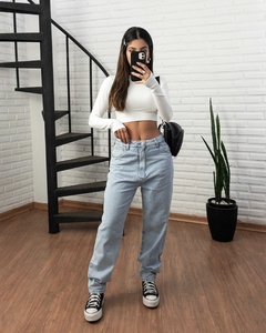 Cropped Manga Longa Branco