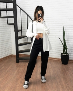 Cropped Manga Longa Branco