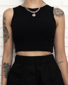 Cropped Regata Preto