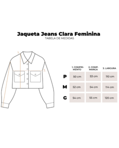 Jaqueta Jeans Clara Feminina