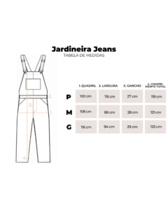 Jardineira Macacão Jeans - loja online