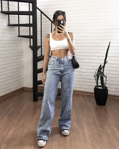 Calça Wide Leg Jeans Clara na internet