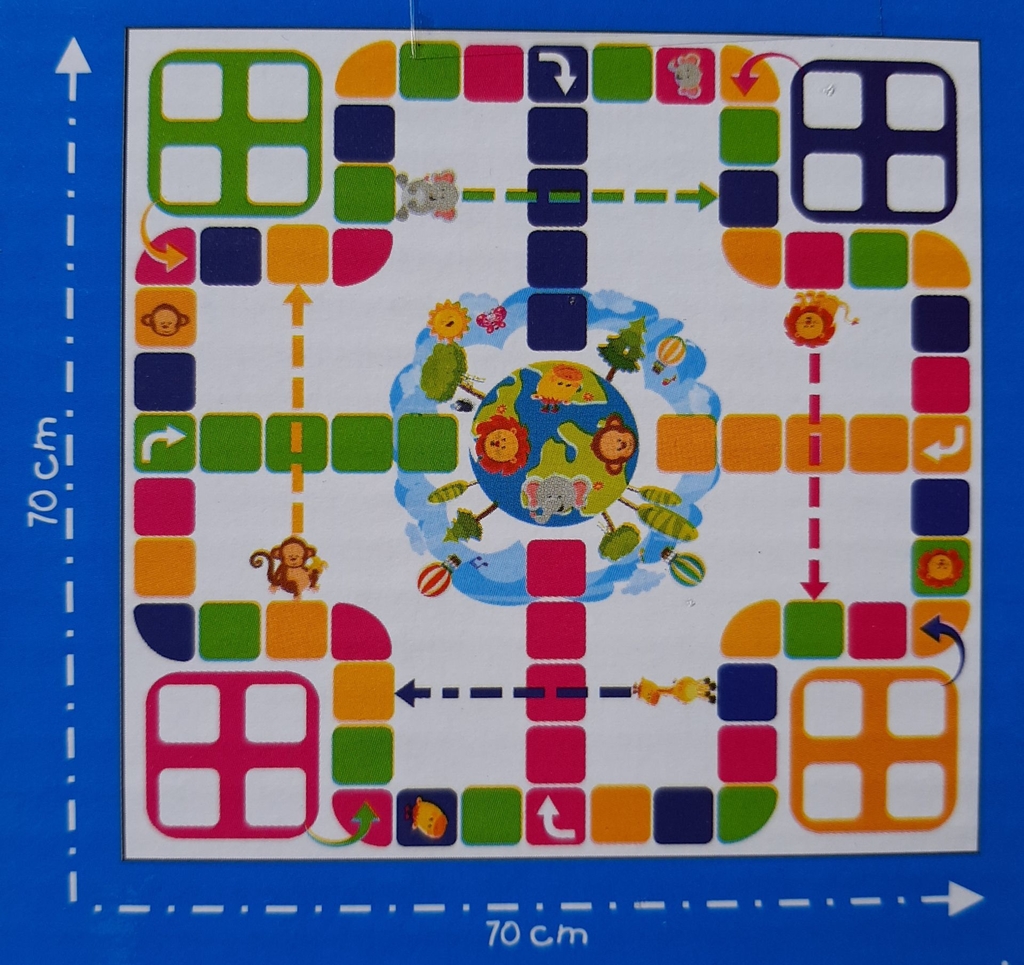 Jogo Tradicional Ludo dos Bichos Gigante - Bate Bumbo