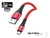 CABLE MICRO-USB a USB-MACHO 1,80mts NM-117R (ROJO) NETMAK