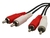 CABLE AUDIO RCA 2x2 M/M 3.00 Mts