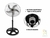 VENTILADOR DE 18" (3 en 1) PISO/PARED/PIE METALICO (3 VELOCIDADES) ORYX - comprar online