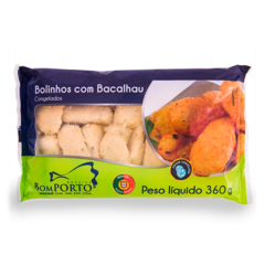 BOLINHO BACALHAU BOM PORTO 3 BDJ C/ 360 GR CADA (1,08 KG)