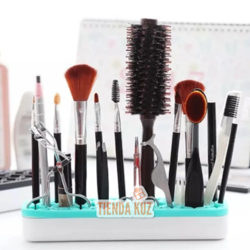 ORGANIZADOR DE BROCHAS DE MAQUILLAJE - tiendakuz