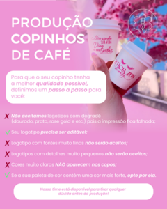 Copo de Café c/ TAMPA com seu LOGOTIPO - comprar online